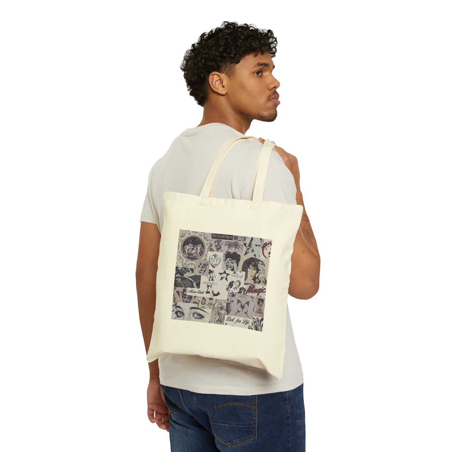 The Occult Digest - moonchild rock n roll -  Cotton Canvas Tote Bag