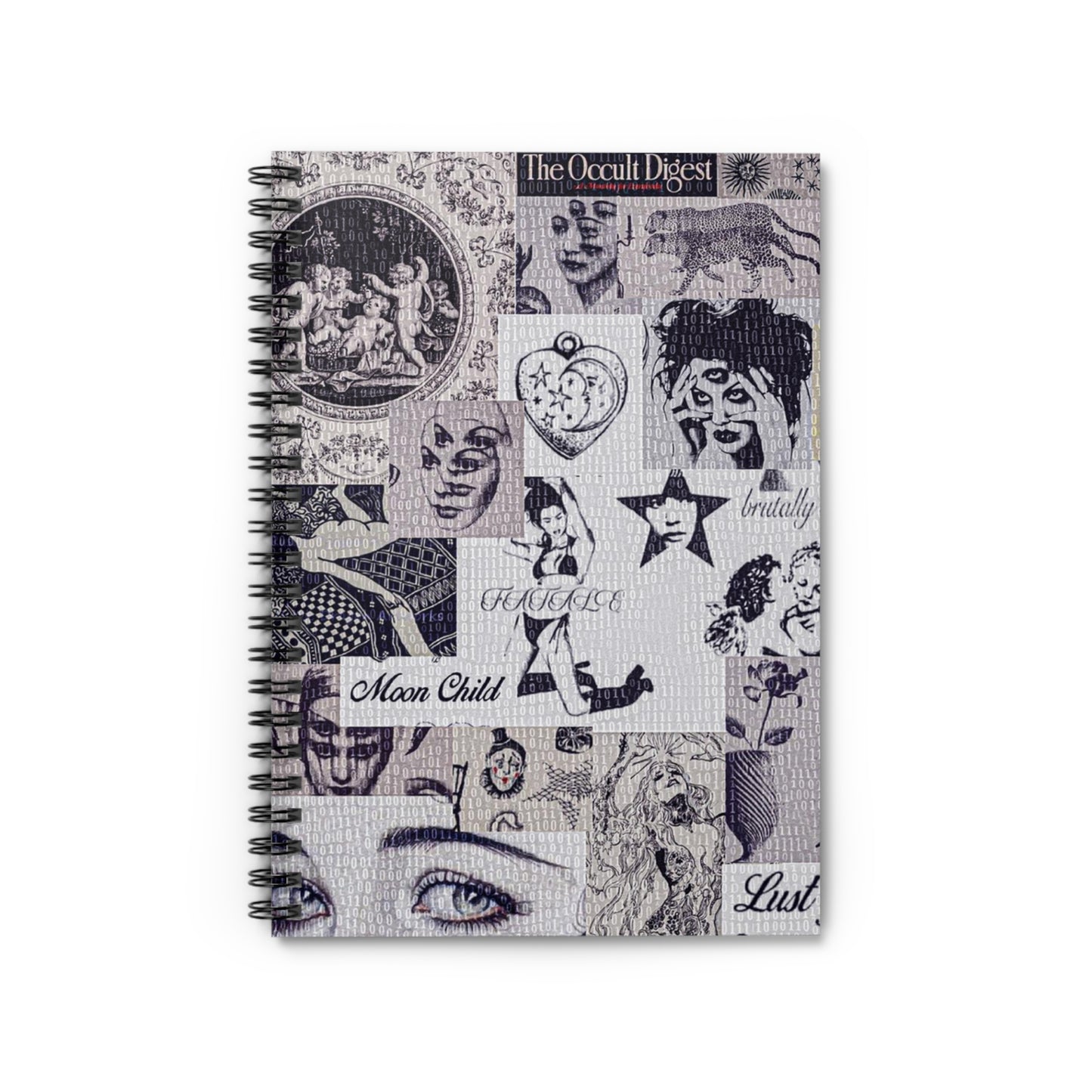 The Occult Digest - moonshine rock n roll - Ruled Line Notebook