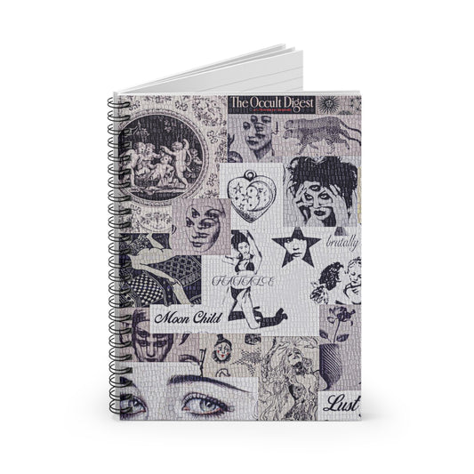 The Occult Digest - moonshine rock n roll - Ruled Line Notebook