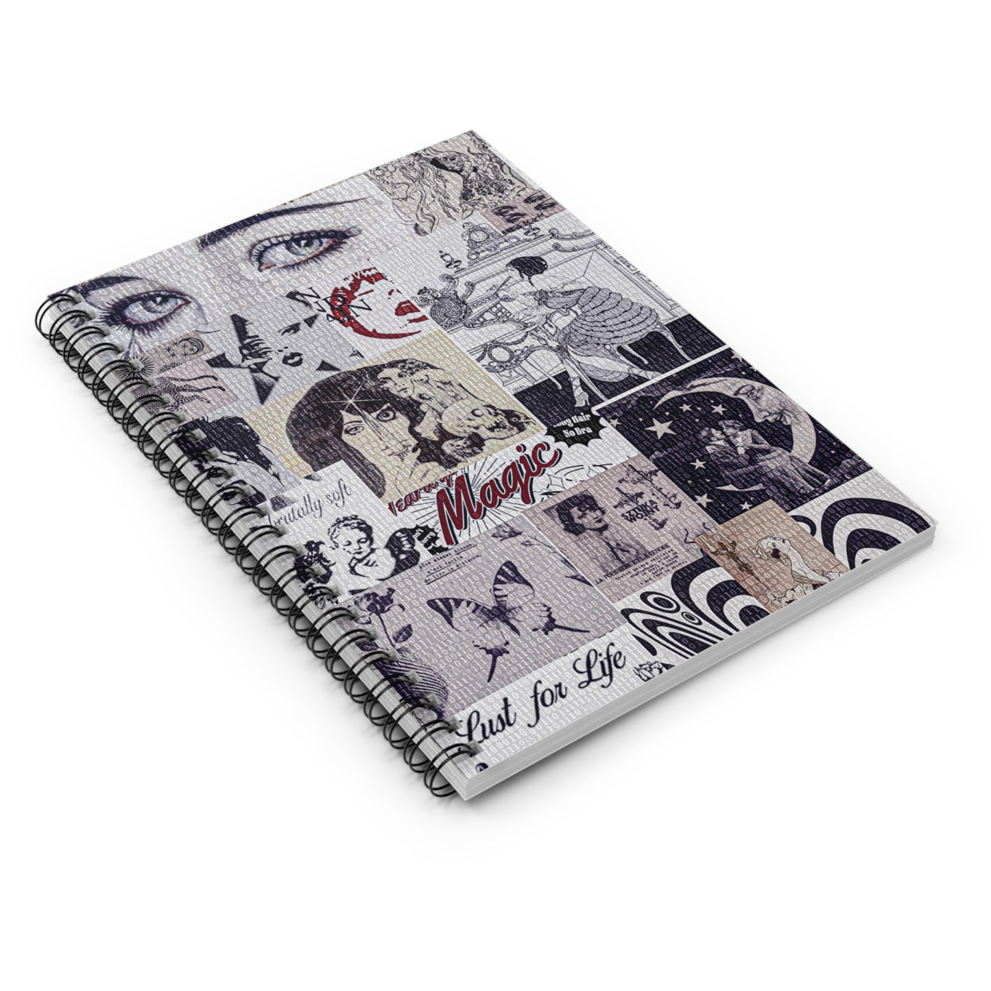 The Occult Digest - moonshine rock n roll v2 - Ruled Line Notebook