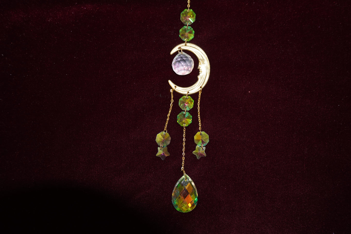 Moon & Star Crystal Suncatcher ☾✩