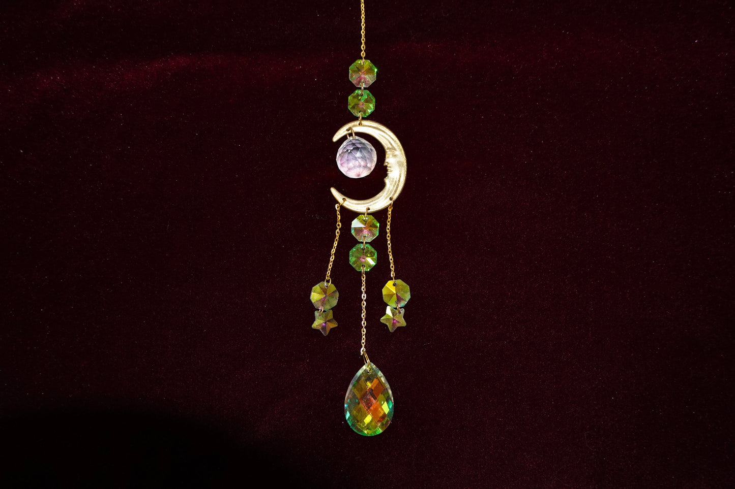 Moon & Star Crystal Suncatcher ☾✩