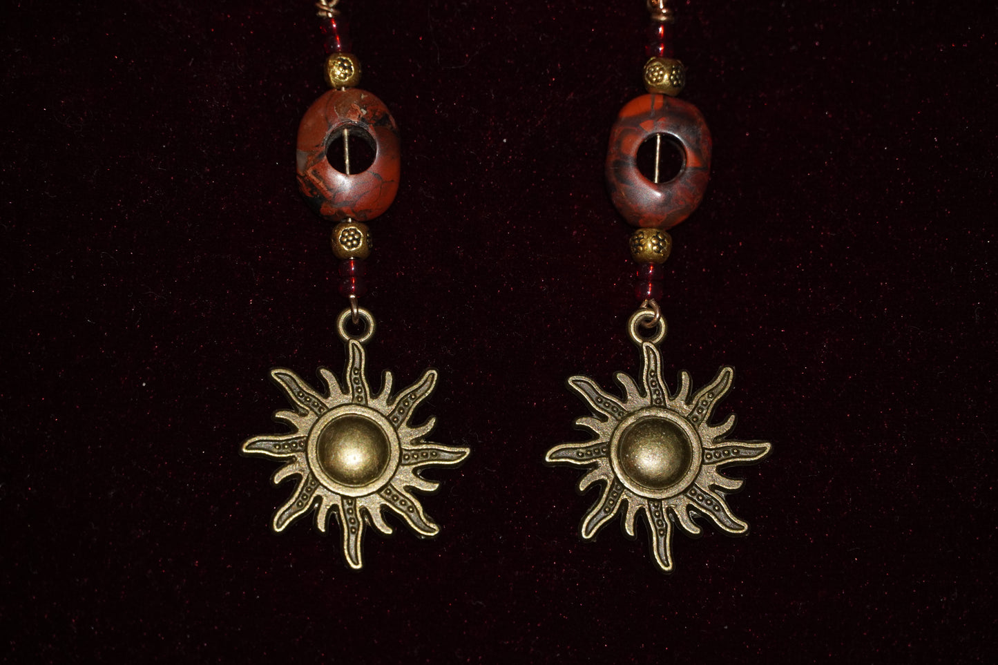 Savannah Sun Red Jasper Earrings 𖤓